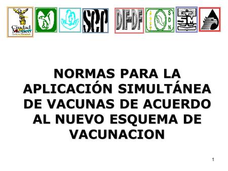 ESQUEMA DE VACUNACION VIGENTE PARA EL AÑO 2007