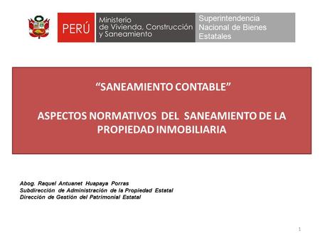 “SANEAMIENTO CONTABLE”