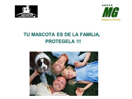 TU MASCOTA ES DE LA FAMILIA, PROTEGELA !!!. MEDIPET SEGURO Algunas veces no es suficiente con visitar al veterinario para los cuidados de rutina. Nuestra.