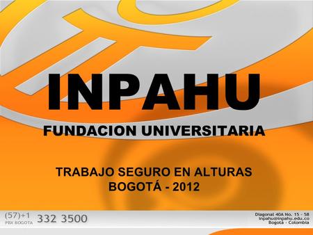 FUNDACION UNIVERSITARIA TRABAJO SEGURO EN ALTURAS