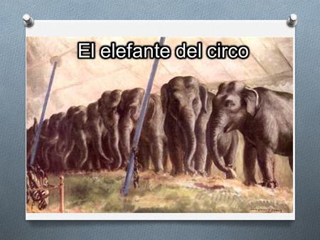 El elefante del circo.