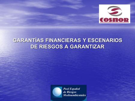 GARANTÍAS FINANCIERAS Y ESCENARIOS DE RIESGOS A GARANTIZAR