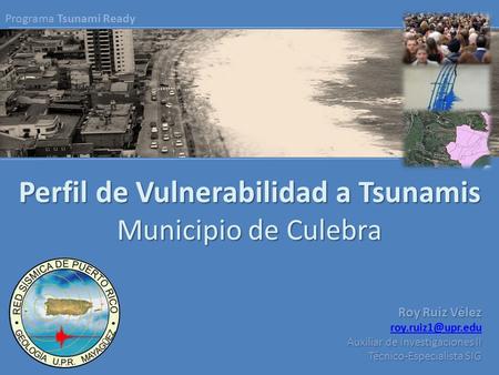 Perfil de Vulnerabilidad a Tsunamis Municipio de Culebra