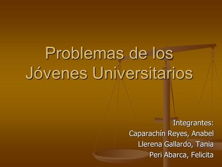 Problemas de los Jóvenes Universitarios