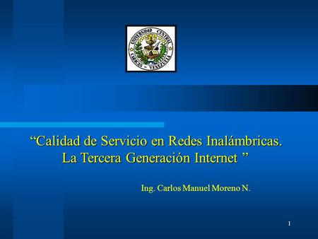 Ing. Carlos Manuel Moreno N.