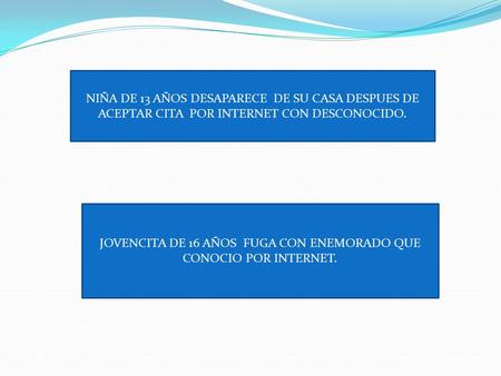 JOVENCITA DE 16 AÑOS FUGA CON ENEMORADO QUE CONOCIO POR INTERNET.