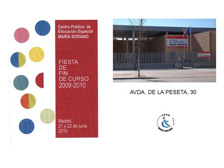 AVDA. DE LA PESETA, 30. PROGRAMA DE ACTIVIDADES MARTES DÍA 22 De 09:30 a 11:30 En los dos patios escolares TALLERES Y JUEGOS -PINTAMOS CON CANICAS -