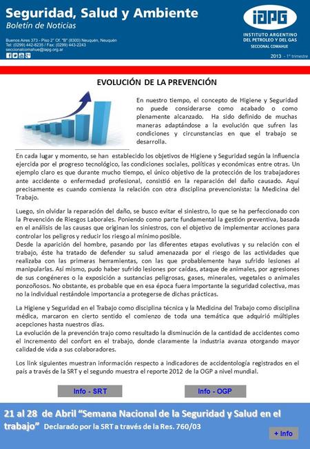 21 al 28 de Abril “Semana Nacional de la Seguridad y Salud en el trabajo” 21 al 28 de Abril “Semana Nacional de la Seguridad y Salud en el trabajo” Declarado.
