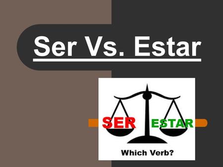 Ser Vs. Estar SER-to be Yo soyNosotros(-as) somos Tú eresVosotros (-as) sois Usted(Ud.) Él es Ella Ustedes(Uds.) Ellos son Ellas.