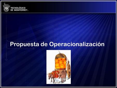 Propuesta de Operacionalización