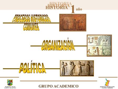 PROCESOS HISTORICOS COMUNES ORGANIZACIÓN POLÍTICA.