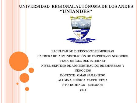 UNIVERSIDAD REGIONAL AUTÓNOMA DE LOS ANDES