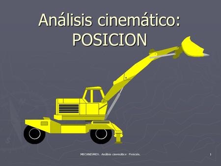 Análisis cinemático: POSICION