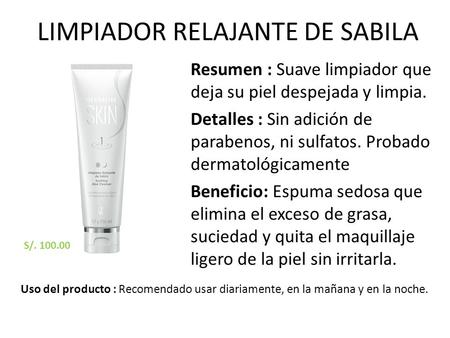 LIMPIADOR RELAJANTE DE SABILA