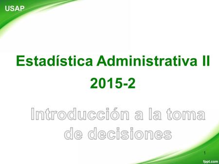 Estadística Administrativa II