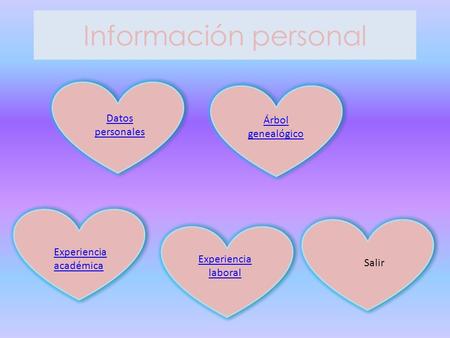 Información personal Árbol genealógico Datos personales