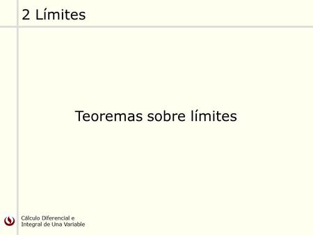 Teoremas sobre límites