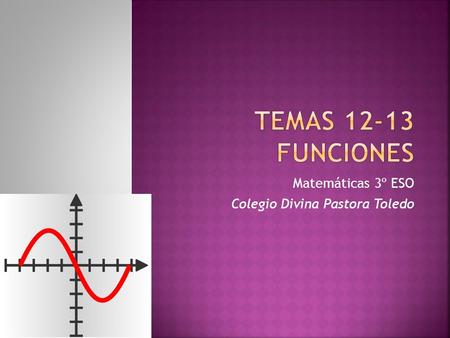 Matemáticas 3º ESO Colegio Divina Pastora Toledo