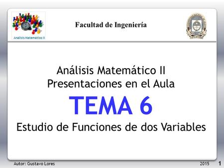 TEMA 6 Análisis Matemático II Presentaciones en el Aula