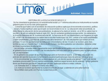 HISTORIA DE LA EDUCACION DE MEXICO 2