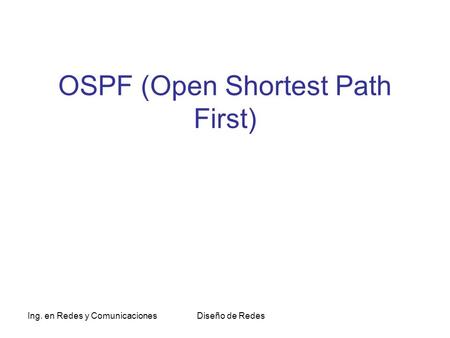 OSPF (Open Shortest Path First)