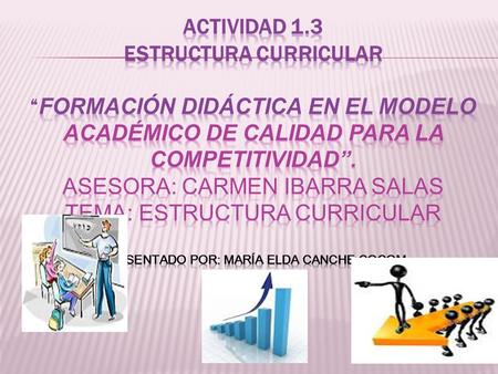 ACTIVIDAD 1.3 ESTRUCTURA CURRICULAR “Formación Didáctica en el Modelo Académico de Calidad para la Competitividad”. ASESORA: CARMEN IBARRA SALAS TEMA: