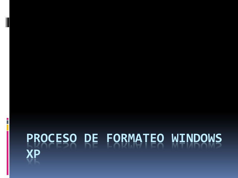 Para formatear la particion NFTS e instalar windows xp : Con el ordenador  apagado introducimos el disco n 1 de windows xp ( en total son 6 discos)y  arrancamos. - ppt descargar