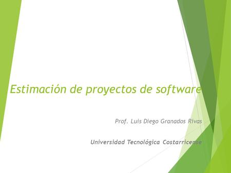 Estimación de proyectos de software