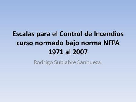 Rodrigo Subiabre Sanhueza.