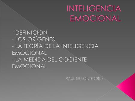 INTELIGENCIA EMOCIONAL