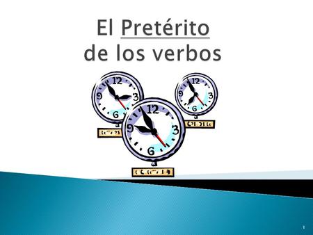 1. “El préterito” (the preterite) es un tiempo que se usa para decsribir algo que empezó y terminó en un momento específico en el pasado.