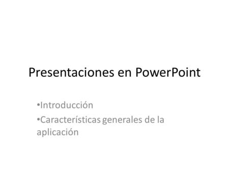 Presentaciones en PowerPoint