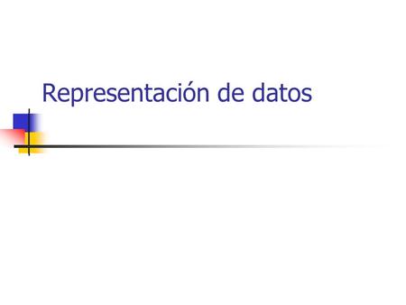 Representación de datos