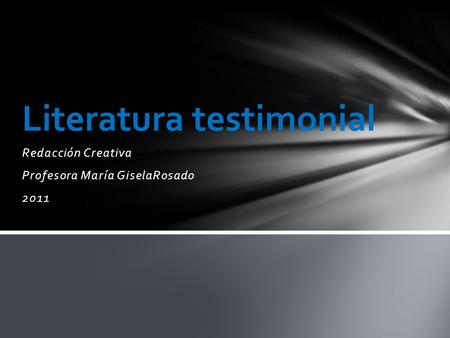 Literatura testimonial