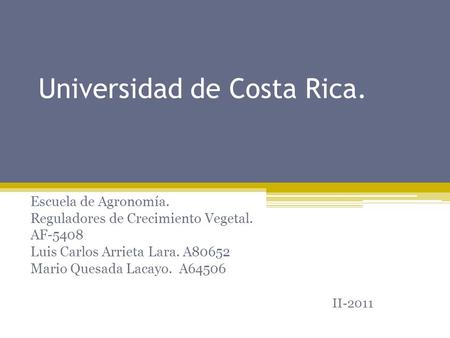 Universidad de Costa Rica.