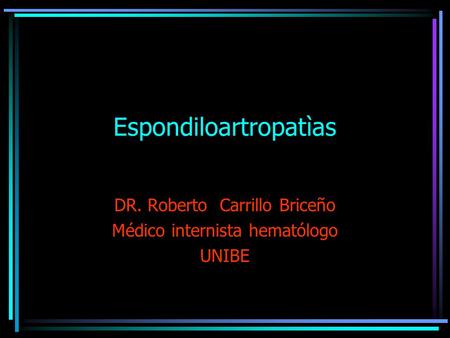 Espondiloartropatìas