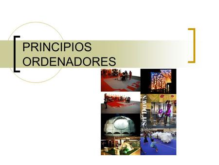 PRINCIPIOS ORDENADORES