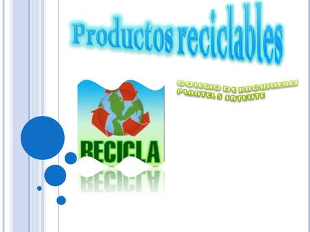 Productos reciclables