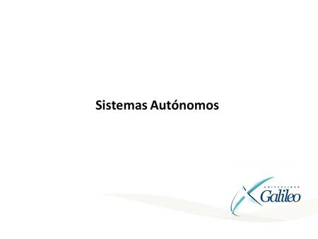 Sistemas Autónomos.