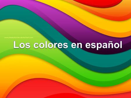 Los colores en español.