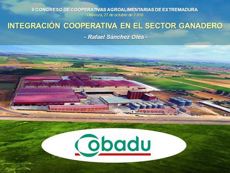 INTEGRACIÓN COOPERATIVA EN EL SECTOR GANADERO