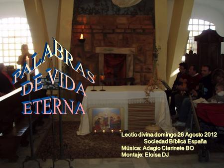 PALABRAS DE VIDA ETERNA