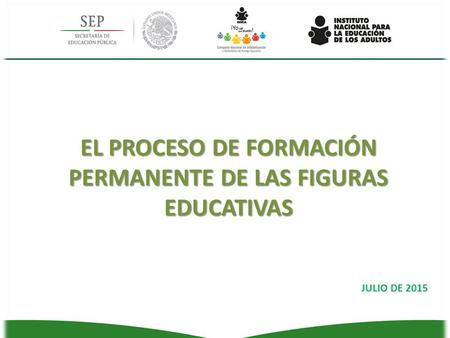 EL PROCESO DE FORMACIÓN PERMANENTE DE LAS FIGURAS EDUCATIVAS