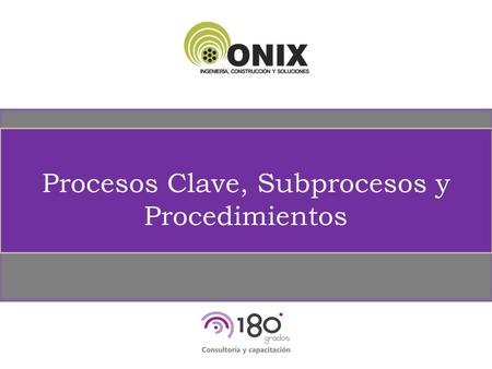 Procesos Clave, Subprocesos y Procedimientos