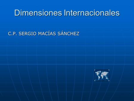 Dimensiones Internacionales