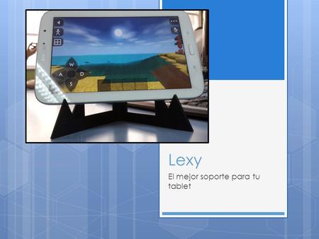 Lexy El mejor soporte para tu tablet. Empezamos trabajando en terciado y cartón, hicimos dos diseños con belcro y uno con bisagras (lo que tienen las.