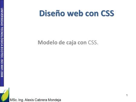Diseño web con CSS Modelo de caja con CSS..