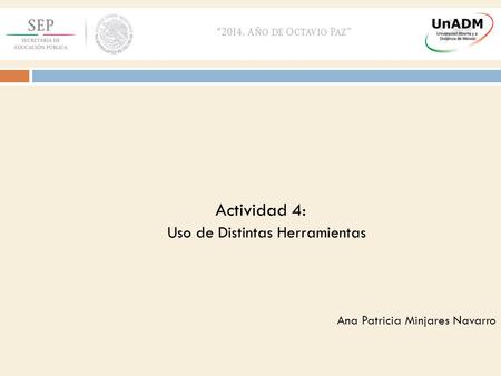 Actividad 4: Uso de Distintas Herramientas Ana Patricia Minjares Navarro.