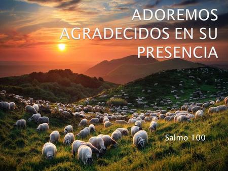 ADOREMOS AGRADECIDOS EN SU PRESENCIA