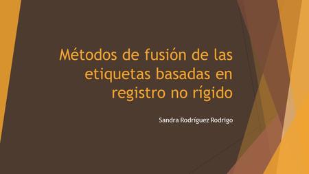 Métodos de fusión de las etiquetas basadas en registro no rígido Sandra Rodríguez Rodrigo.